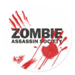 Zombie Assassin Society stickers