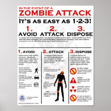 Zombie Attack - 1-2-3 Poster