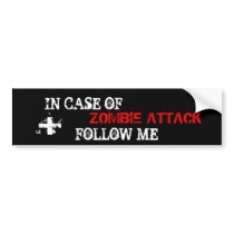 Zombie Attack Bumper Sticker