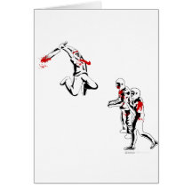 Zombie Attack - Cricket Bat Kill Destroy Shirt Greeting Cards