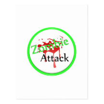 Zombie Attack Post Card