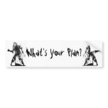 Zombie Attack - What's Your Plan? bumper stickers
