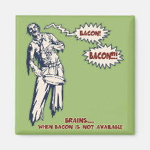 Zombie - Bacon Magnets