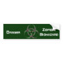 Zombie Biohazard Symbol Bumper Sticker