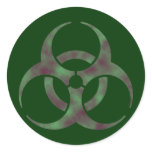 Zombie Biohazard Symbol Sticker