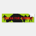 Zombie Black Silhouette Bumper Stickers