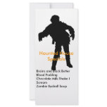 Zombie Black Silhouette Rack Card Design