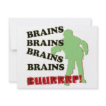 Zombie Brains Brains Brains Burp! invitations