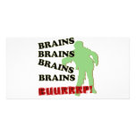 Zombie Brains Brains Brains Burp! Customized Photo Card