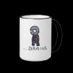 Zombie Brains Mug mugs