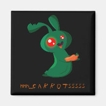 Zombie Bunny Refrigerator Magnet