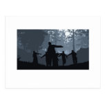 Zombie Chase in the Forest Postcards