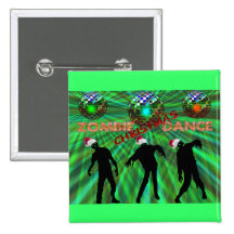 Zombie Christmas Disco Dance Buttons