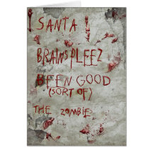 zombie christmas greeting card