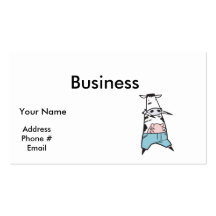 Zombie Cow in Jeans Business Card Templates