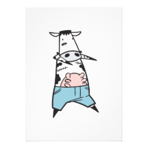 Zombie Cow in Jeans Custom Announcement