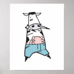 Zombie Cow in Jeans posters