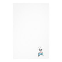 Zombie Cow in Jeans Stationery Design