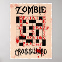 Zombie Crossword Poster posters