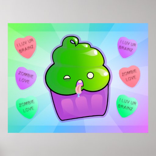 Zombie Cupcake Print