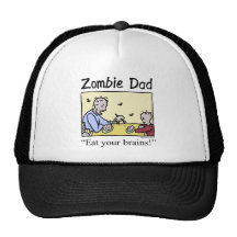 Zombie dad , eat your brains mesh hats