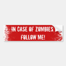 Zombie Expert Label Bumper Stickers