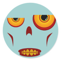 Zombie Face - Clenched Teeth Sticker