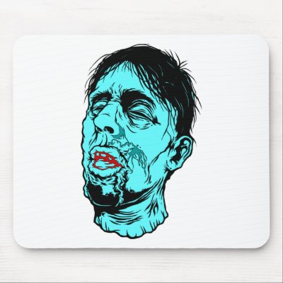 Zombie Face Mouse Pad by hardcore07
