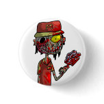 Zombie Fast-Food Worker buttons