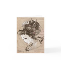 Zombie Geisha Notecard