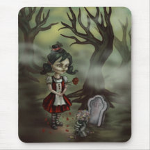 Zombie Girl Finds True Love in a Graveyard Mousepad