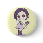 zombie girl pin buttons