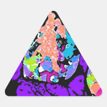 Zombie Girl Triangle Stickers