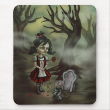 Zombie Graveyard Girl Mouse Pads