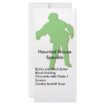 Zombie Green Silhouette Rack Card Design