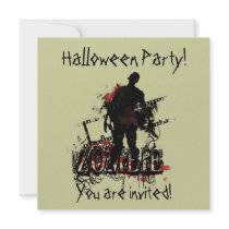 Zombie Halloween Personalized Invitation