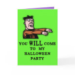 Zombie Halloween Party Invitations cards