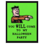 Zombie Halloween Party Invitations flyers