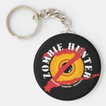 Zombie Hunter Badge Keychain