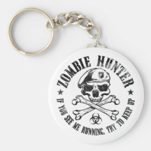 zombie hunter undead living dead keychain