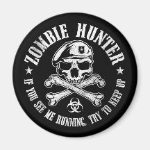 zombie hunter undead living dead refrigerator magnets