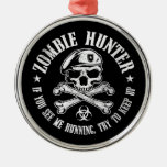 zombie hunter undead living dead christmas ornament