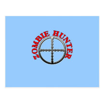 Zombie Hunter with Crosshairs Postcards