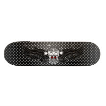 Zombie in white on wings  skateboard