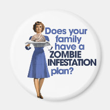 Zombie Infestation Plan Fridge Magnets