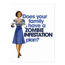 Zombie Infestation Plan Postcards