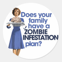 Zombie Infestation Plan Stickers