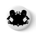 Zombie Ink Blot #2 Rorschach horror art button