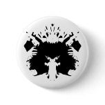 Zombie Ink Blot #6 Rorschach horror art button