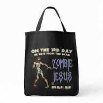 Zombie Jesus Tote Bags